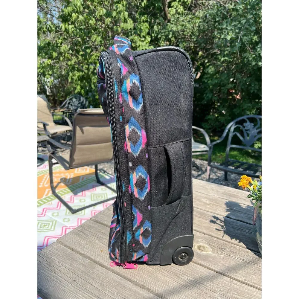 Dakine roller duffel bag Aztec diamond pink travel luggage bag carry on size 22”